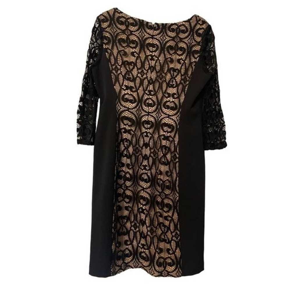 Adrianna Papell Black Lace Overlay Dress.  beauti… - image 3