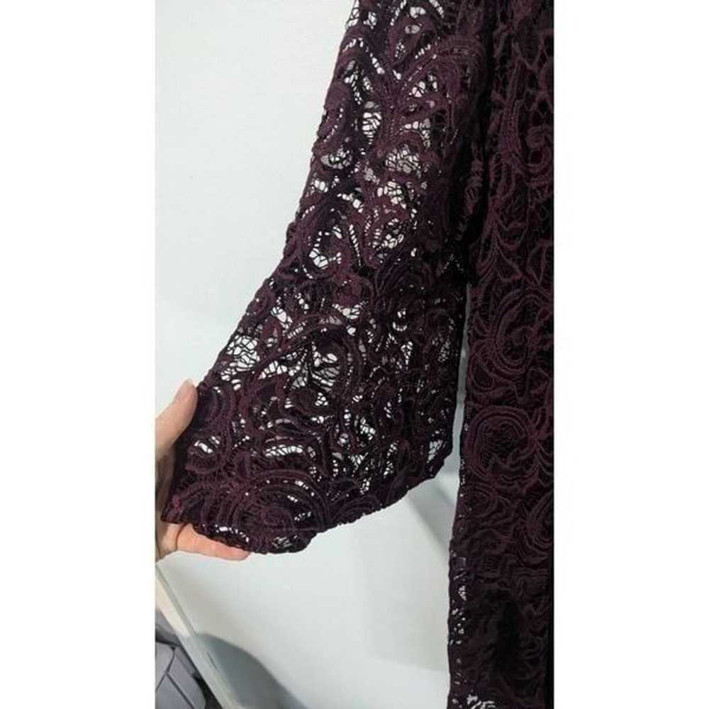Lane Bryant lace midi dress dark purple size 24 - image 3
