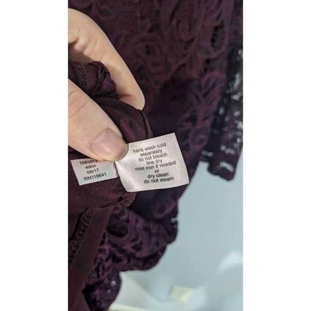Lane Bryant lace midi dress dark purple size 24 - image 7