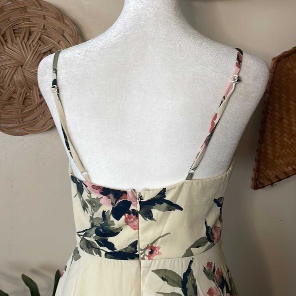 Emilee Cream Floral Print Midi Dress Lulus Nwot XS - image 5