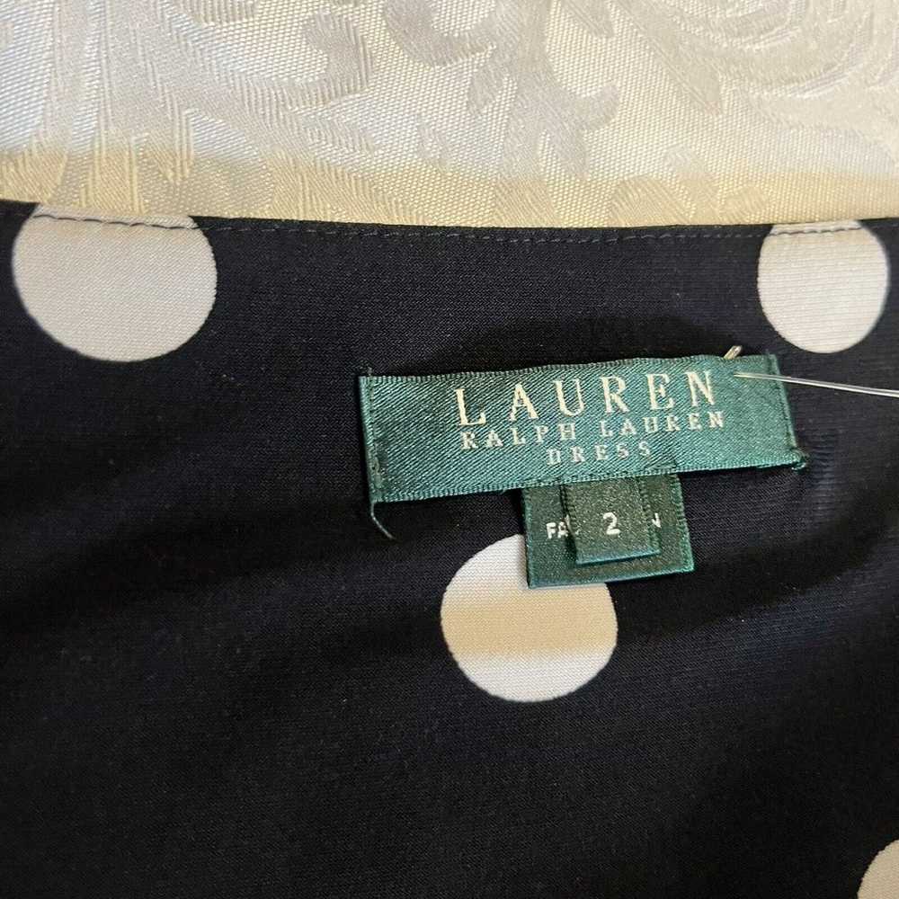 Lauren Ralph Lauren Faux Wrap Dress Sz 2 Ruched S… - image 4