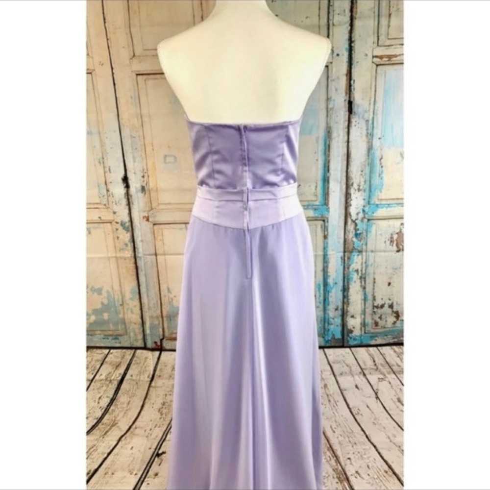 Alfred Angelo Size M? Lavender Strapless Satin & … - image 2