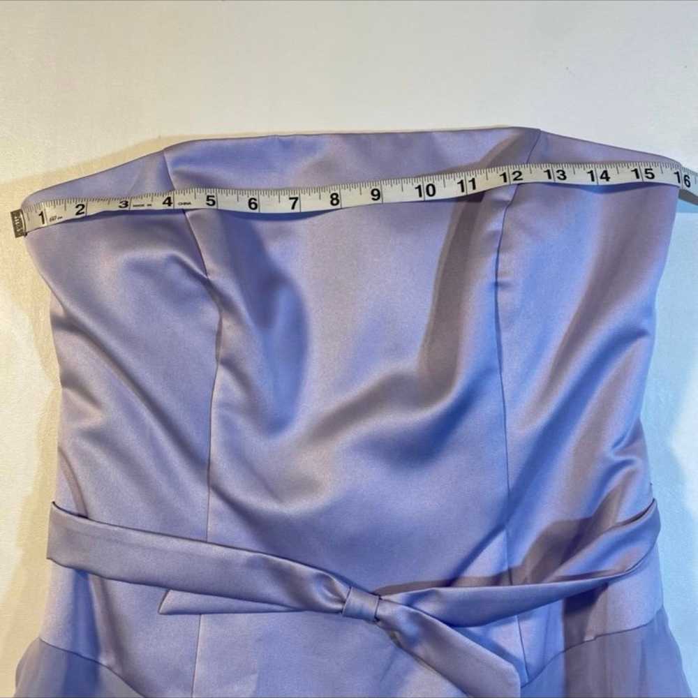Alfred Angelo Size M? Lavender Strapless Satin & … - image 6