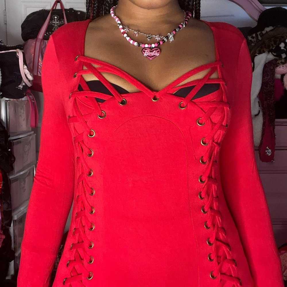 Red Mini Dress - image 2