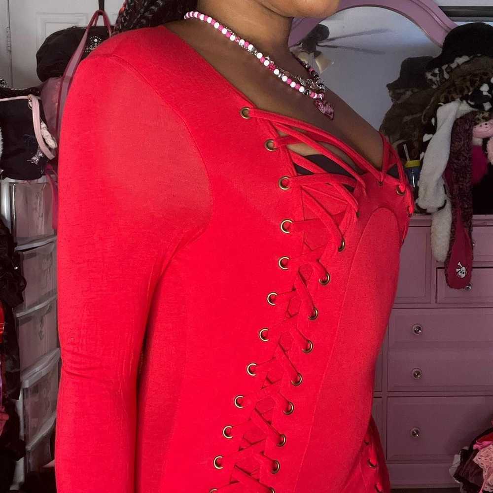 Red Mini Dress - image 8