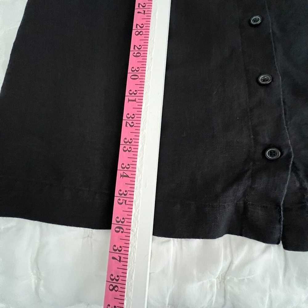 Garnet Hill Womens Linen Dress Size 6 Black Casua… - image 5