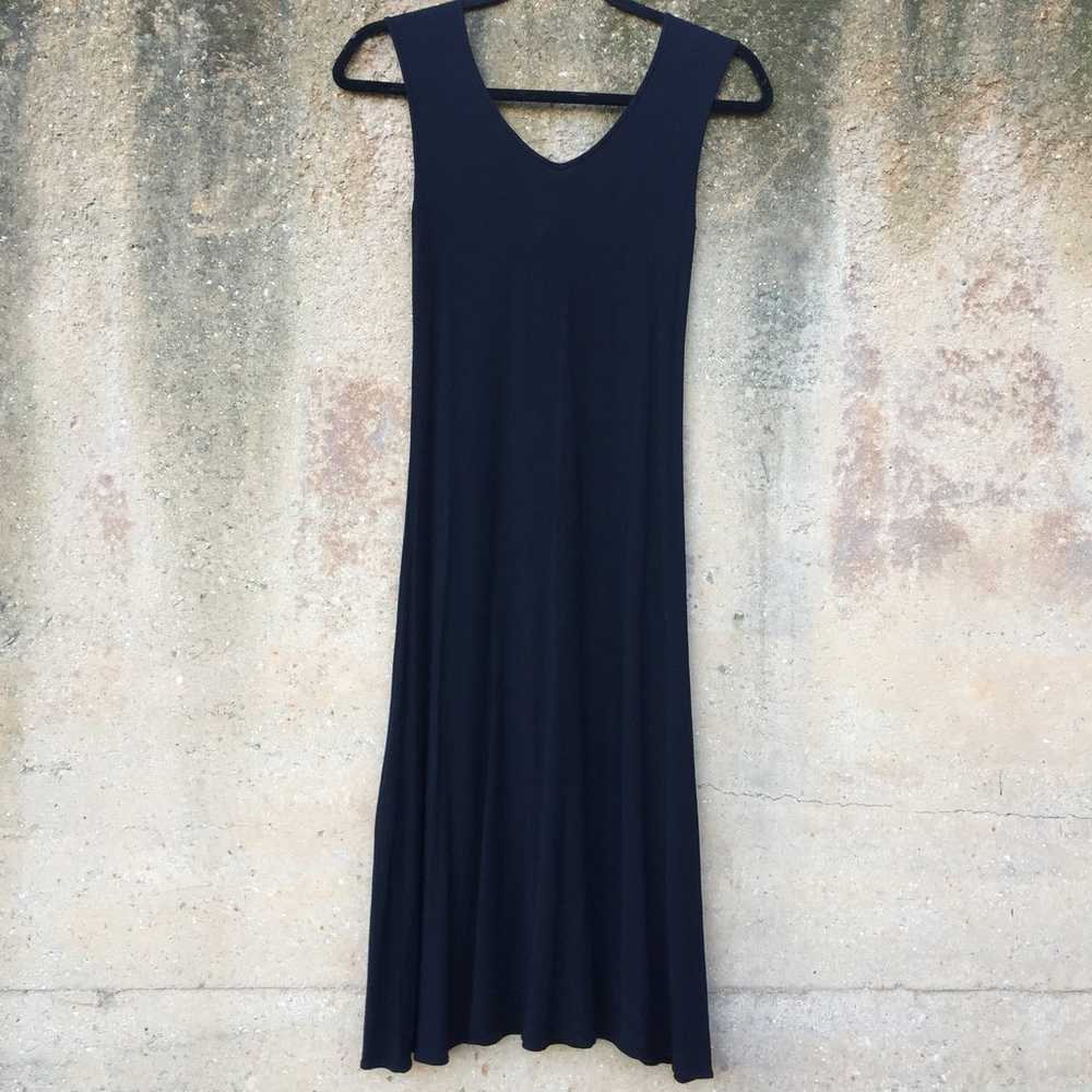Theory Black V-Neck Jersey Knit Lorynne Dress S - image 7