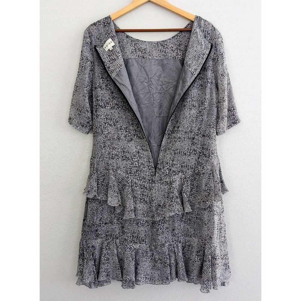 Reiss Janey Midi Dress Ruffle Layer Short Sleeve … - image 3