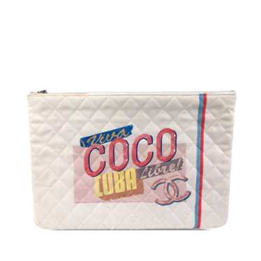 White Chanel Large Viva Coco Cuba Libre O Case