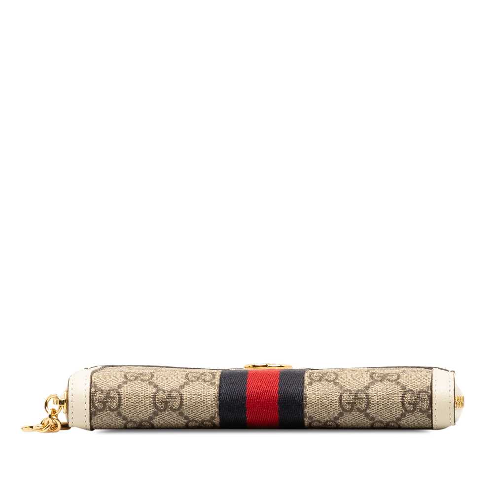 Brown Gucci GG Supreme Ophidia Zip Around Wallet - image 4