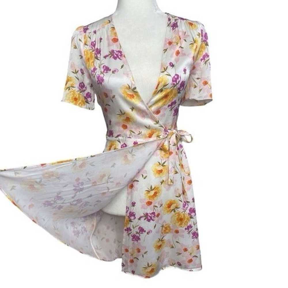 & Other Stories Floral Wrap Mini Dress - image 3