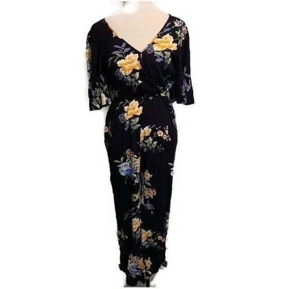 Band of Gypsies Navy and Floral Jumpsuit - image 1