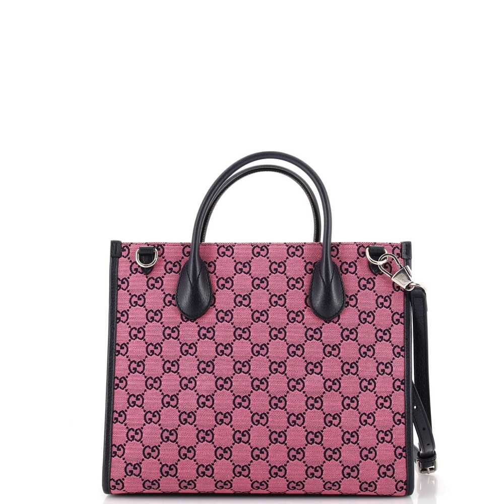 GUCCI Structured Top Handle Open Tote GG Canvas S… - image 3