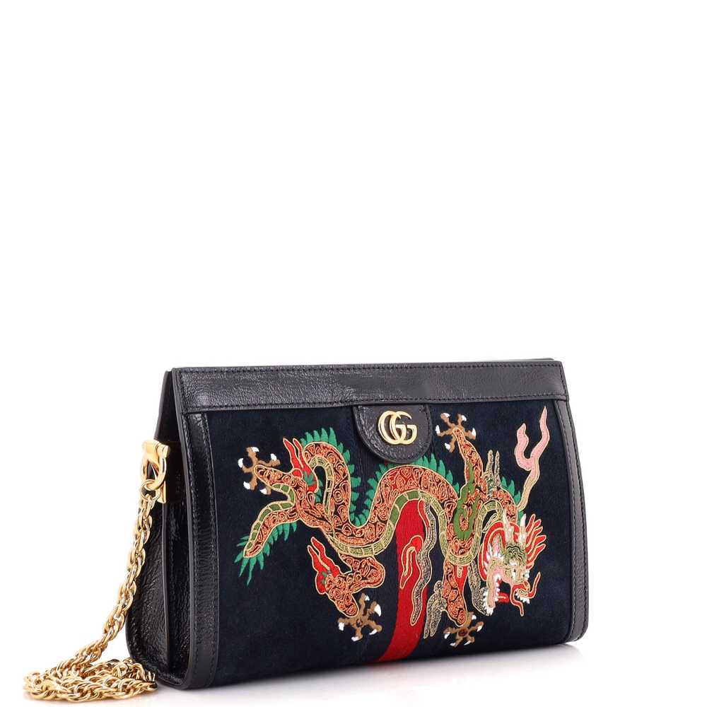 GUCCI Ophidia Chain Shoulder Bag Embroidered Sued… - image 2