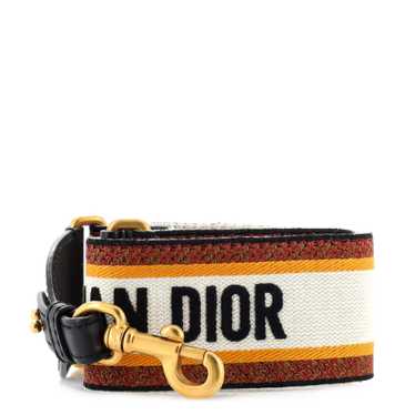Christian Dior Logo Shoulder Strap Embroidered Can