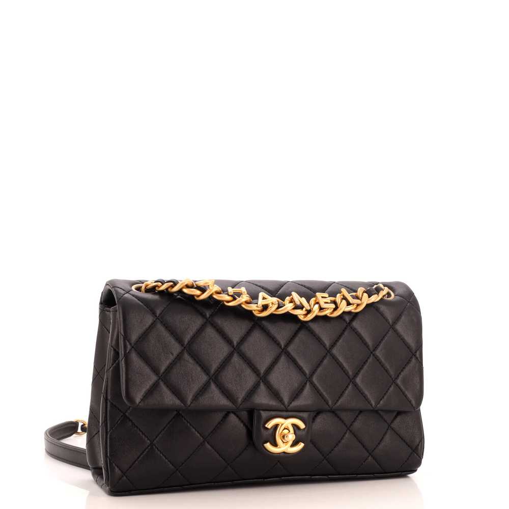 CHANEL Logo Letters Chanel Touch Chain Flap Bag Q… - image 3