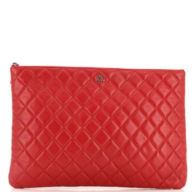 CHANEL O Case Clutch Quilted Lambskin Medium - image 1