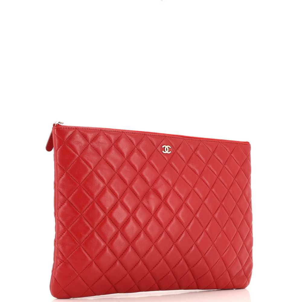 CHANEL O Case Clutch Quilted Lambskin Medium - image 2