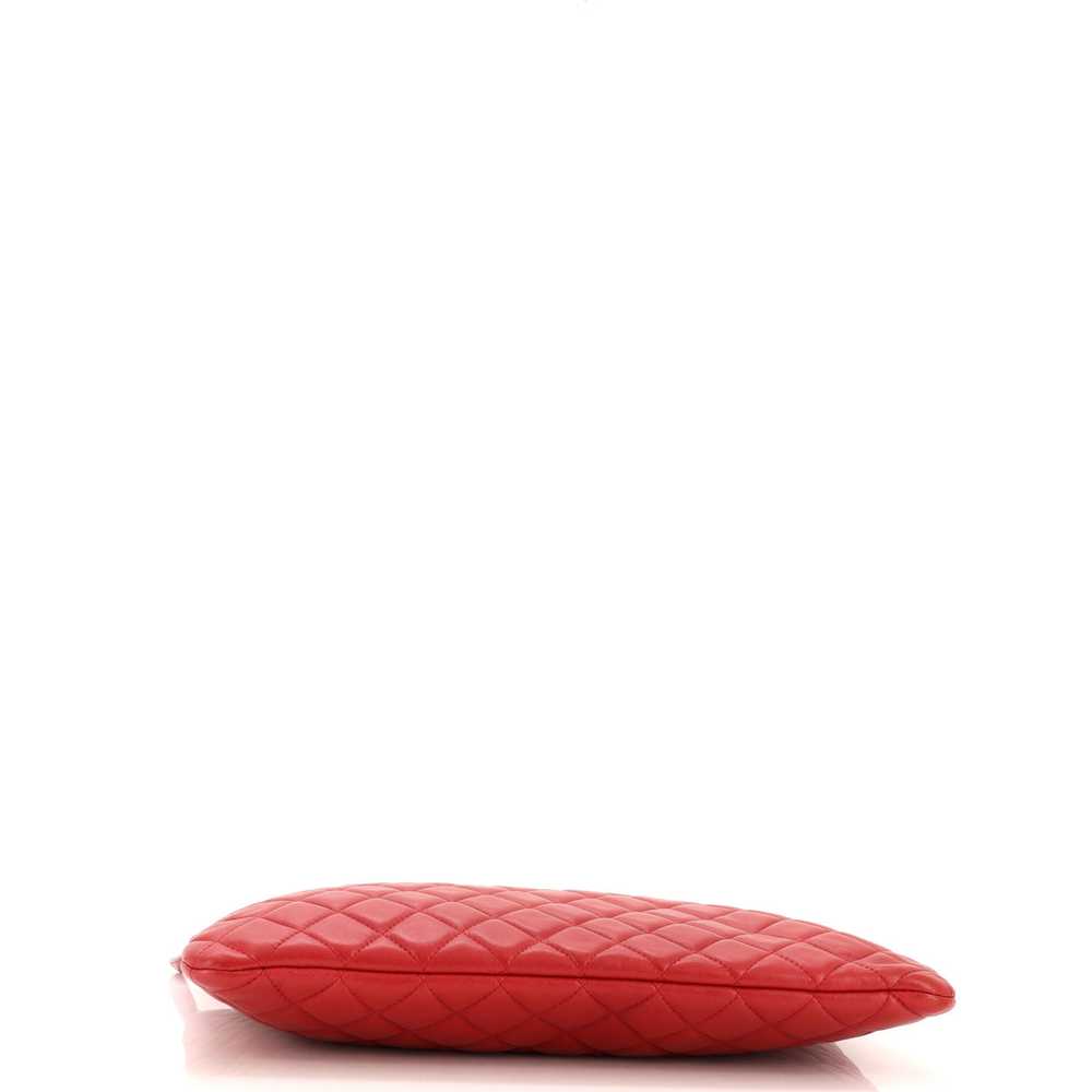 CHANEL O Case Clutch Quilted Lambskin Medium - image 4