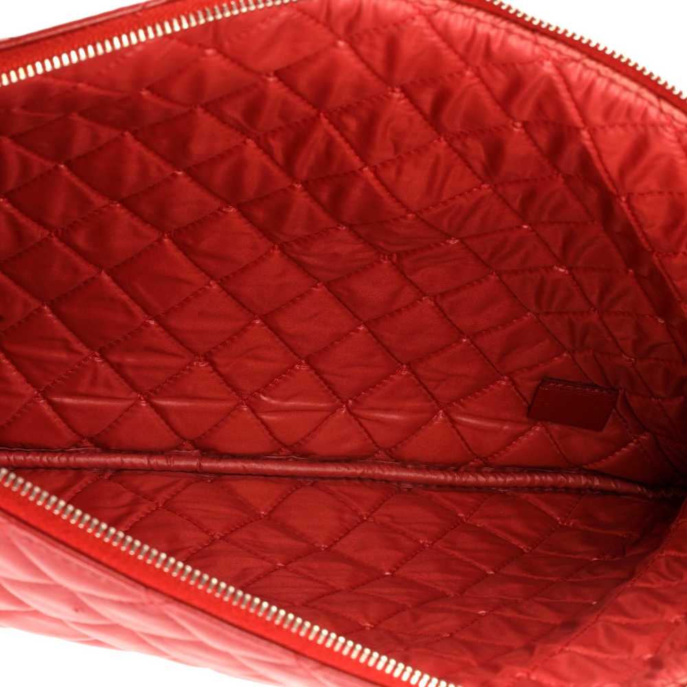 CHANEL O Case Clutch Quilted Lambskin Medium - image 5