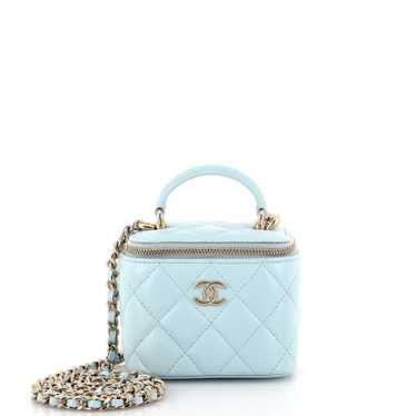 CHANEL Classic Top Handle Vanity Case with Chain … - image 1