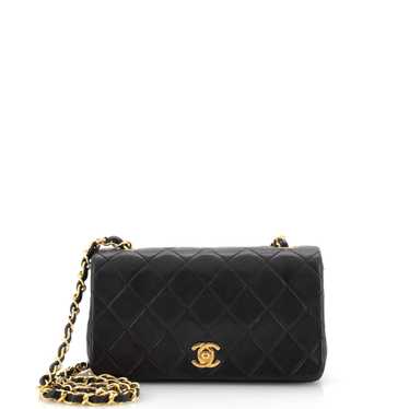CHANEL Vintage Full Flap Bag Quilted Lambskin Mini