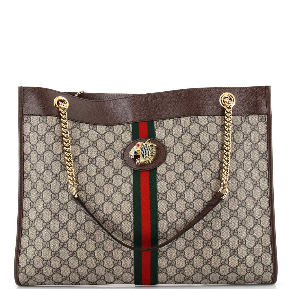 GUCCI Rajah Chain Tote GG Coated Canvas Large - image 1