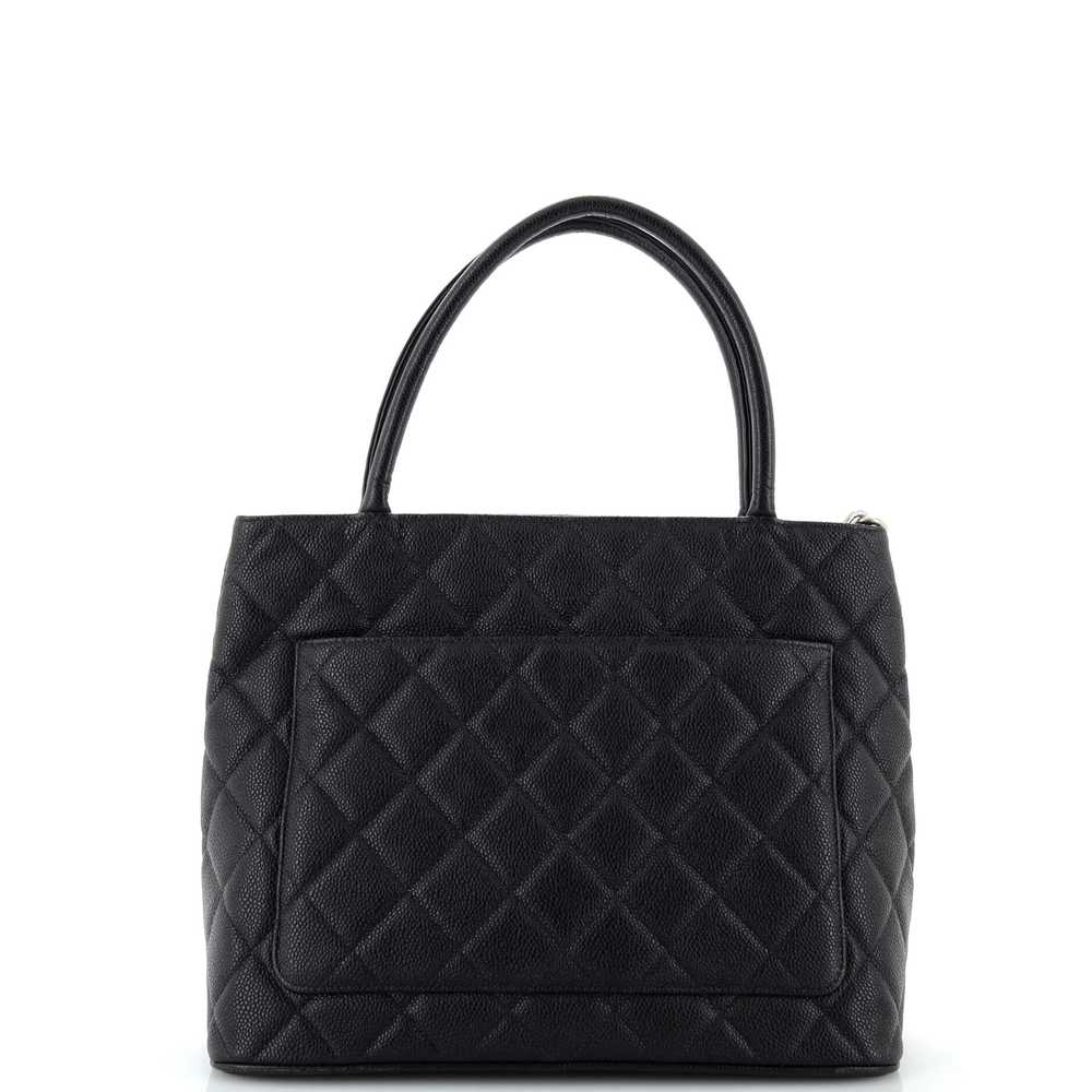 CHANEL Medallion Tote Quilted Caviar - image 4