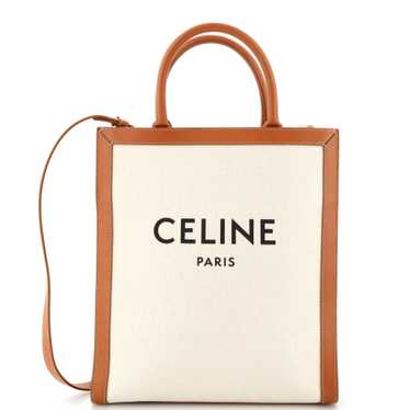 CELINE Vertical Cabas Tote Canvas with Leather Sm… - image 1