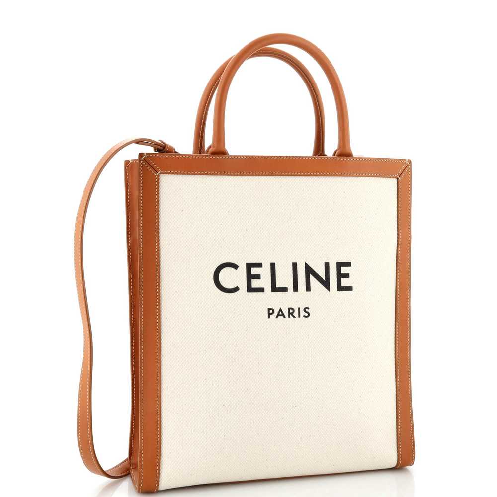 CELINE Vertical Cabas Tote Canvas with Leather Sm… - image 2