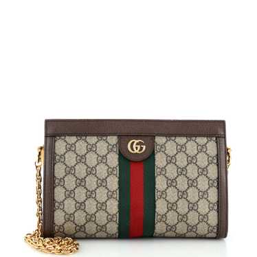 GUCCI Ophidia Chain Shoulder Bag GG Coated Canvas… - image 1