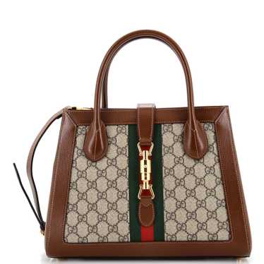 GUCCI Jackie 1961 Web Tote GG Canvas and Leather … - image 1