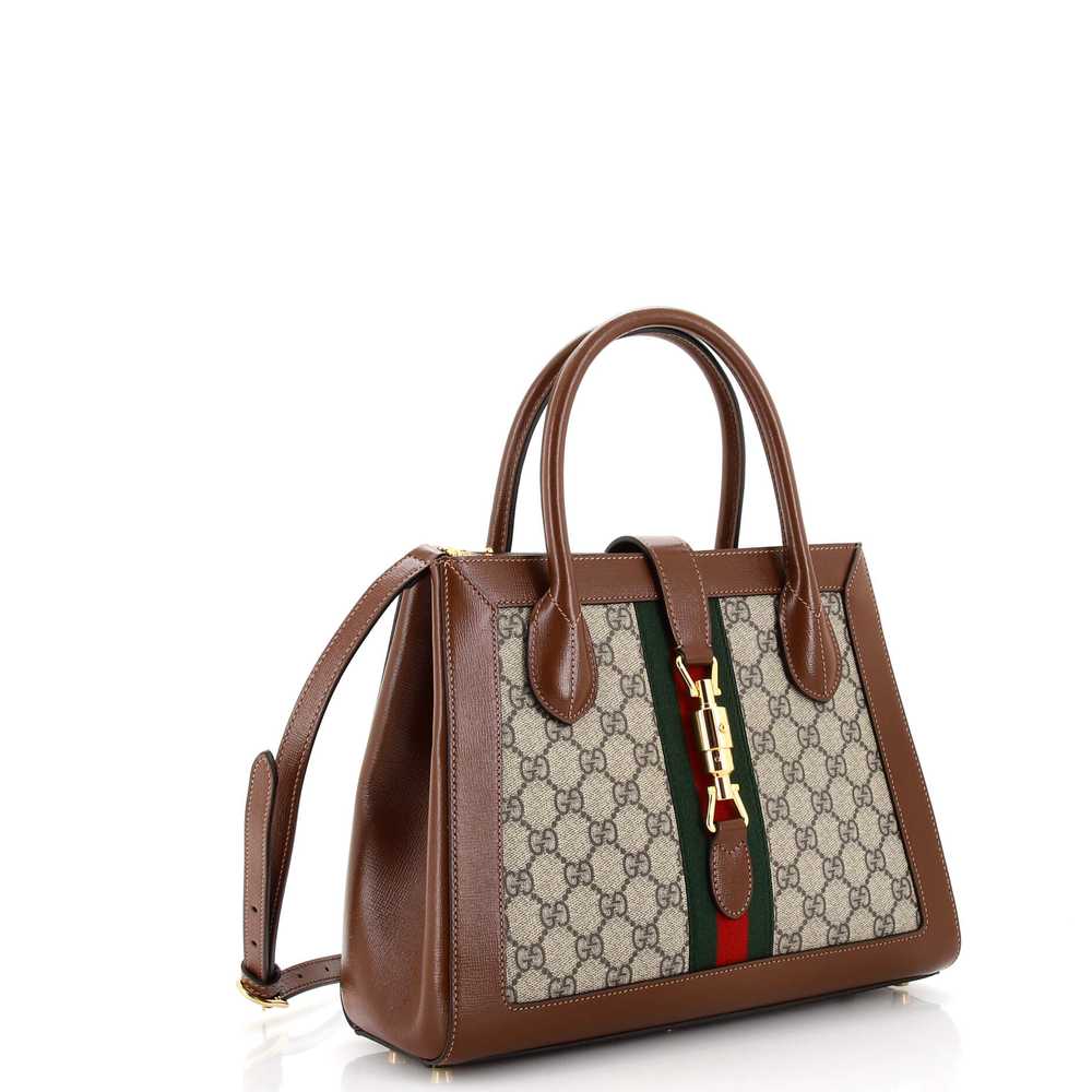 GUCCI Jackie 1961 Web Tote GG Canvas and Leather … - image 2