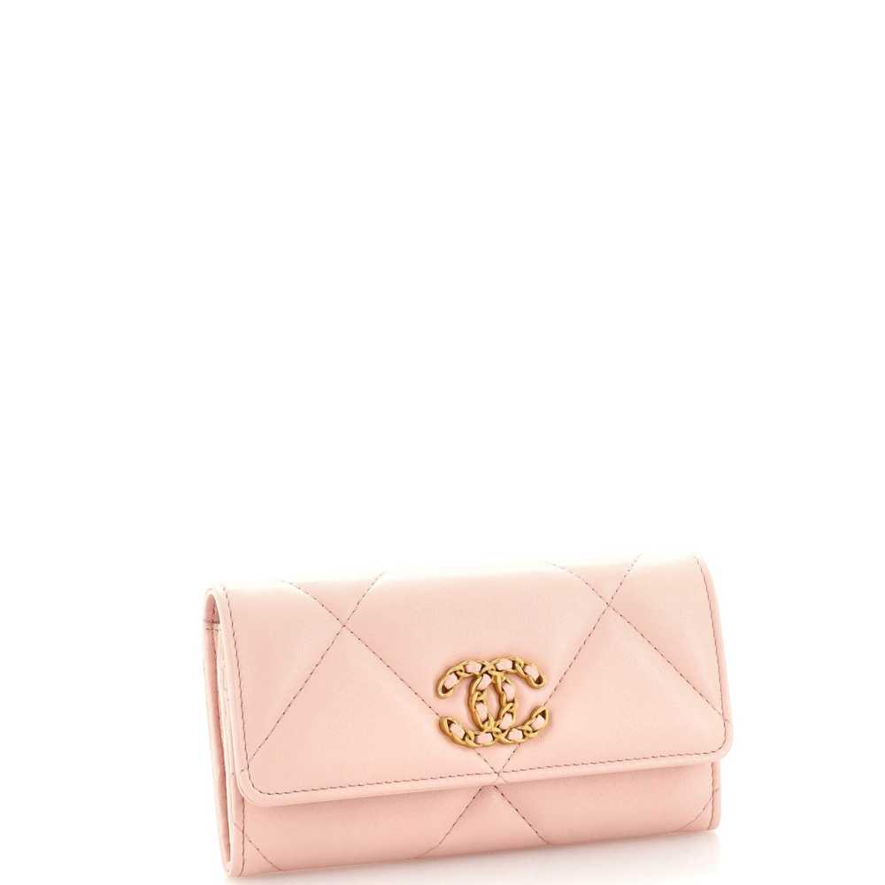 CHANEL 19 Flap Wallet Quilted Lambskin Long - image 3