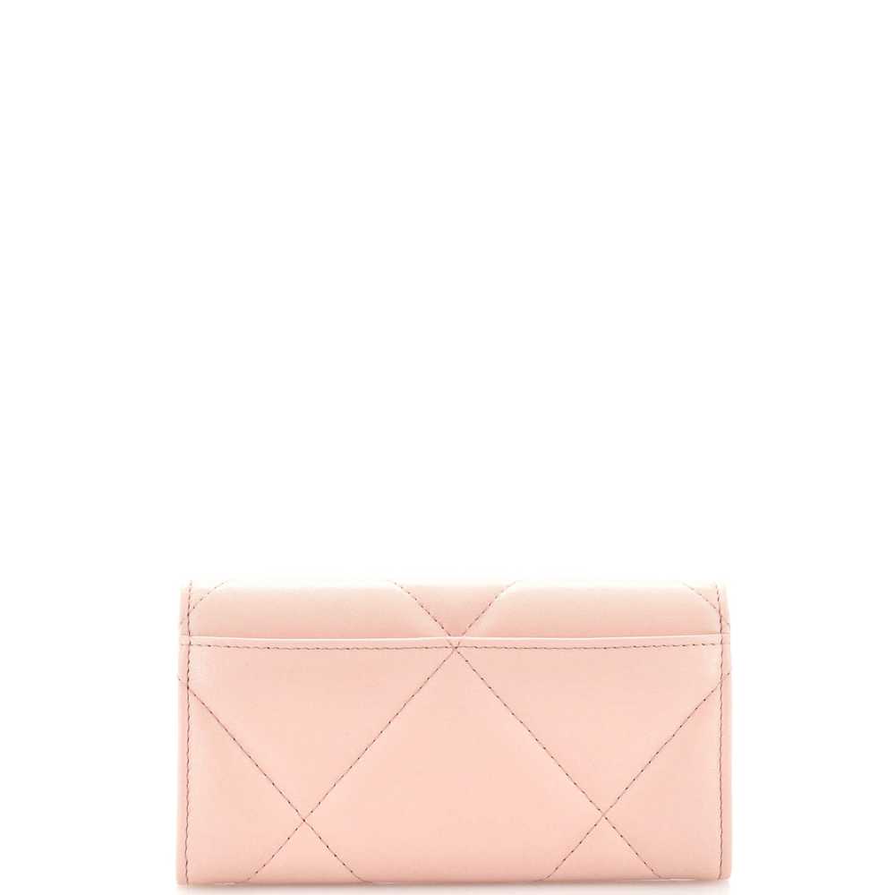 CHANEL 19 Flap Wallet Quilted Lambskin Long - image 4