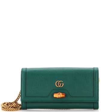 GUCCI Diana Wallet on Chain Leather
