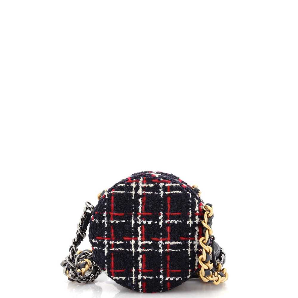 CHANEL 19 Round Clutch with Chain Quilted Tweed - image 3