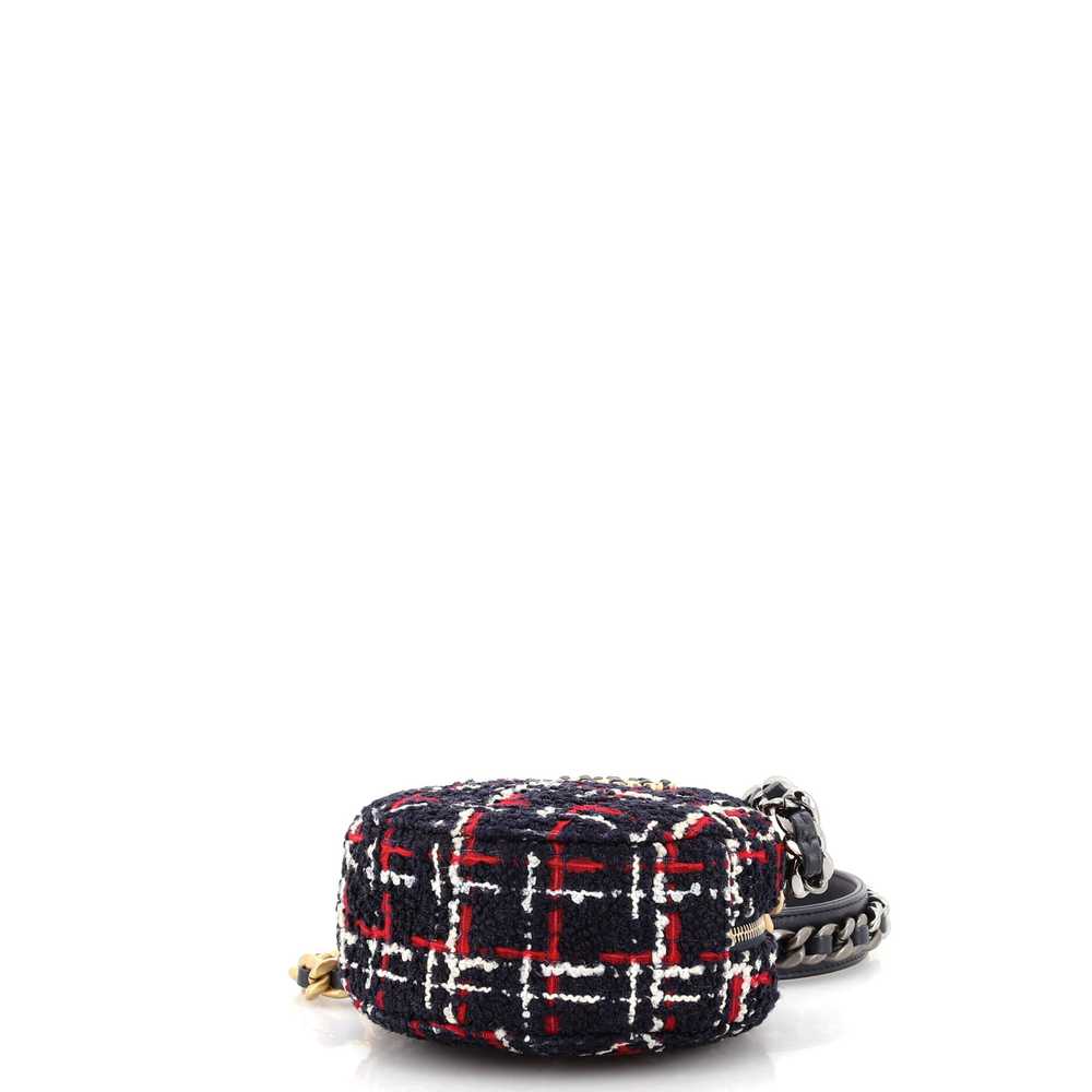 CHANEL 19 Round Clutch with Chain Quilted Tweed - image 4