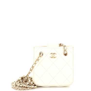 CHANEL CC Square Clutch with Chain Quilted Lambsk… - image 1