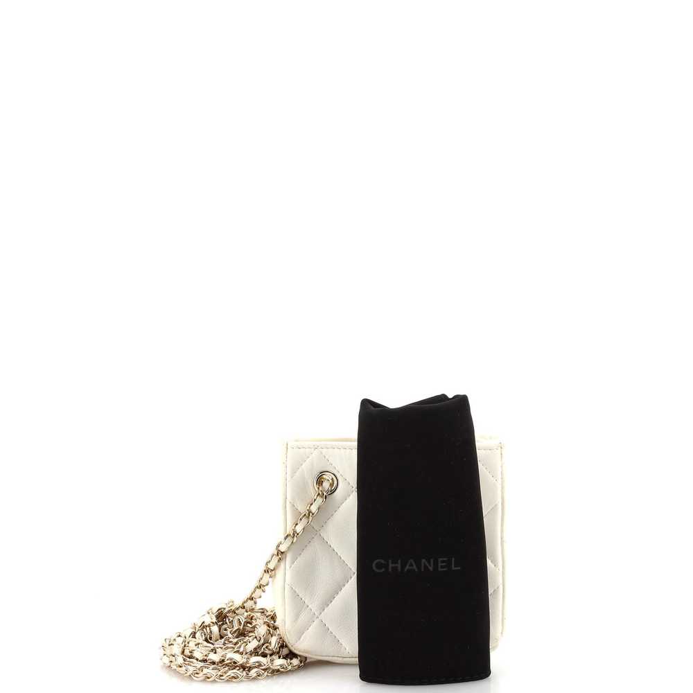 CHANEL CC Square Clutch with Chain Quilted Lambsk… - image 2