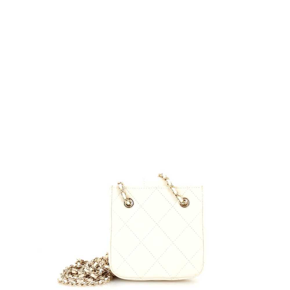 CHANEL CC Square Clutch with Chain Quilted Lambsk… - image 4