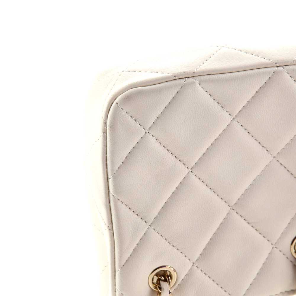 CHANEL CC Square Clutch with Chain Quilted Lambsk… - image 8