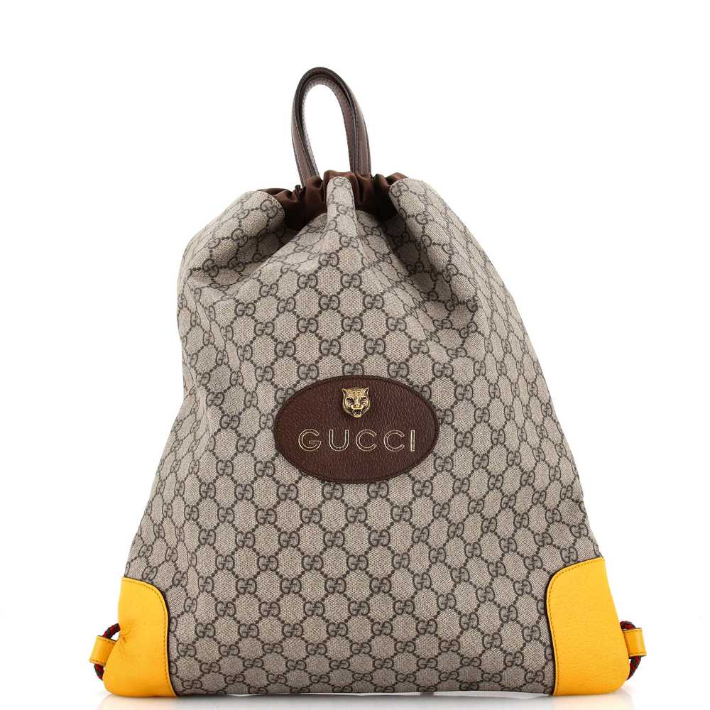 GUCCI Neo Vintage Drawstring Backpack GG Coated C… - image 1