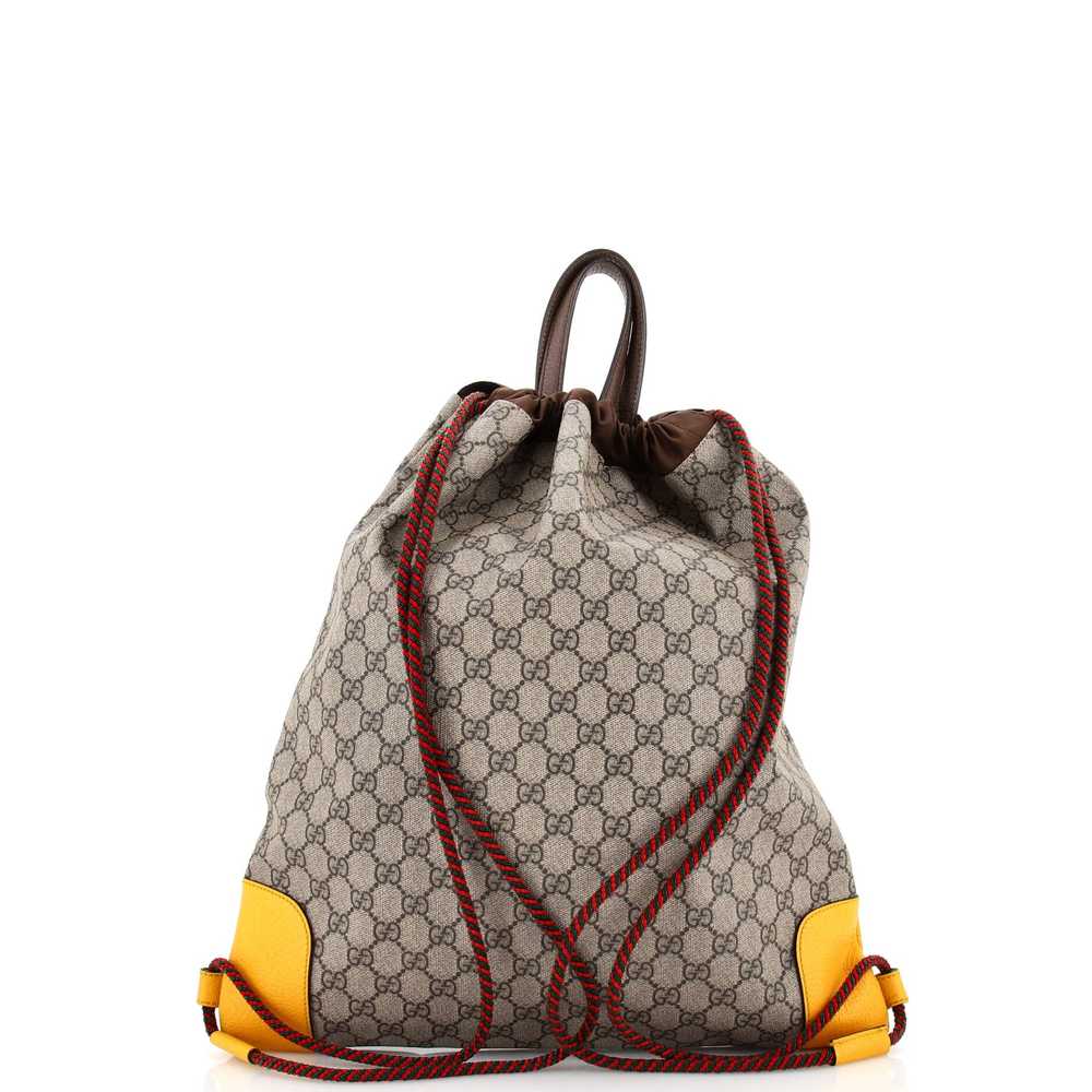 GUCCI Neo Vintage Drawstring Backpack GG Coated C… - image 3