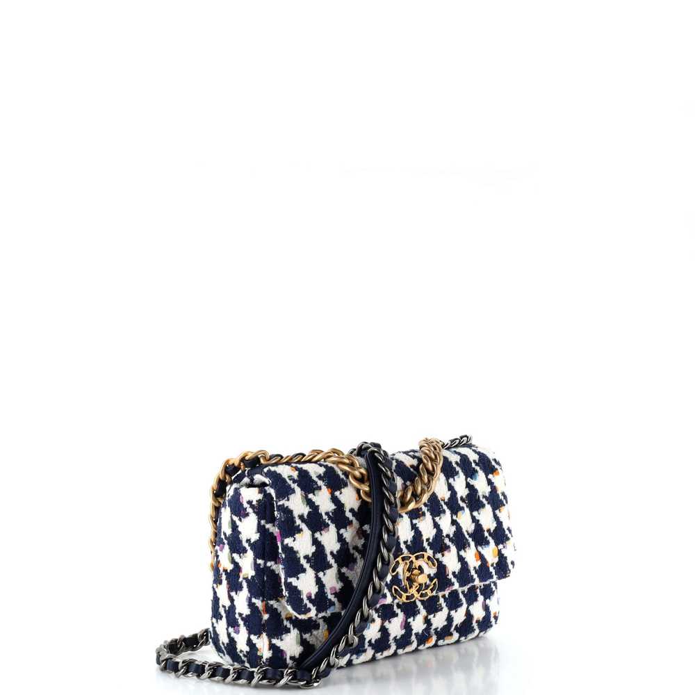 CHANEL 19 Flap Bag Quilted Houndstooth Tweed and … - image 2