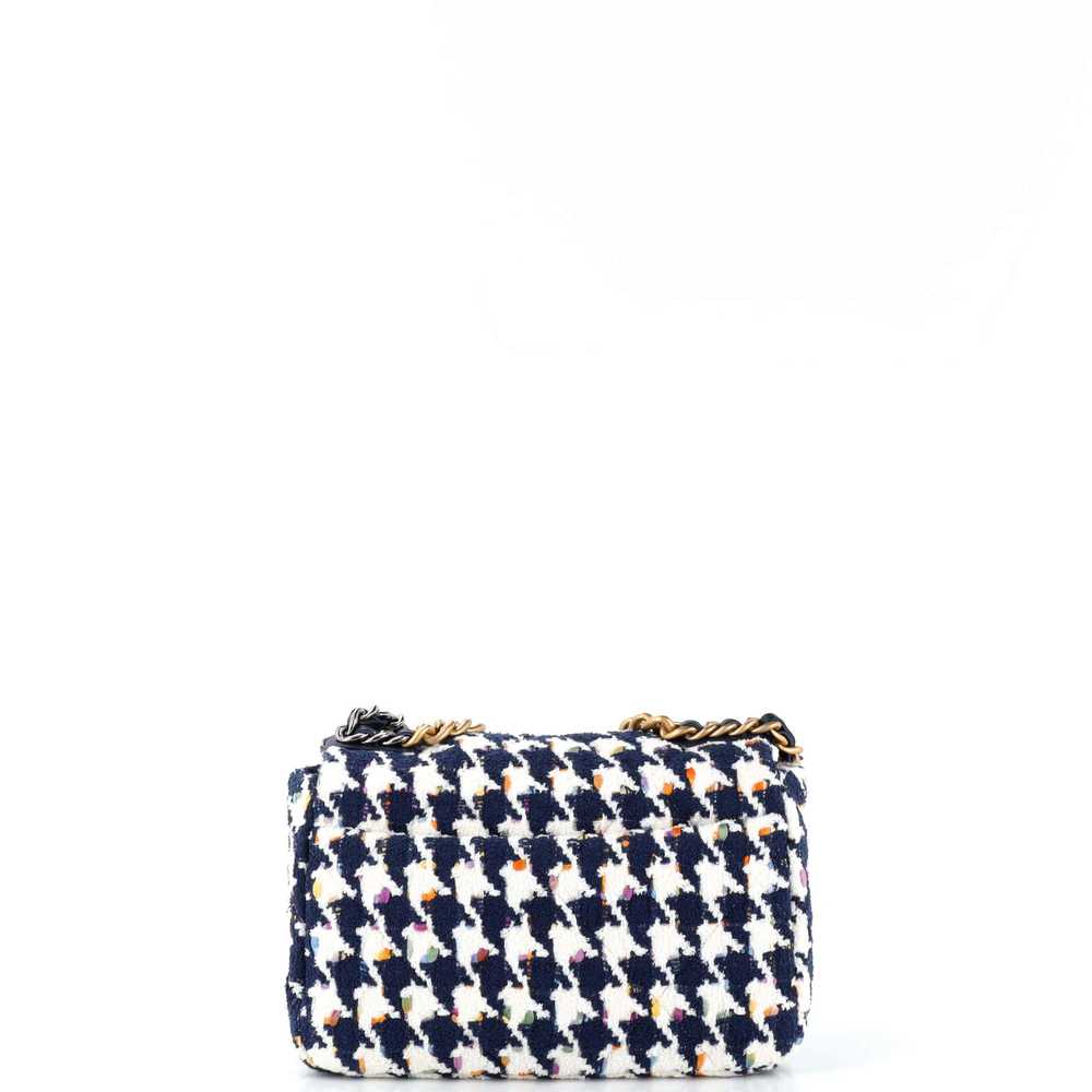 CHANEL 19 Flap Bag Quilted Houndstooth Tweed and … - image 3