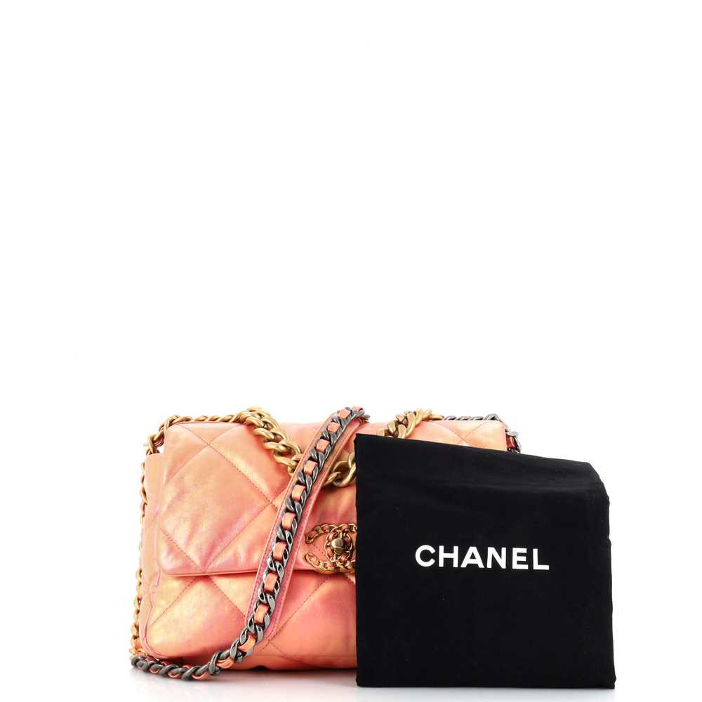 CHANEL 19 Flap Bag Quilted Iridescent Calfskin La… - image 2