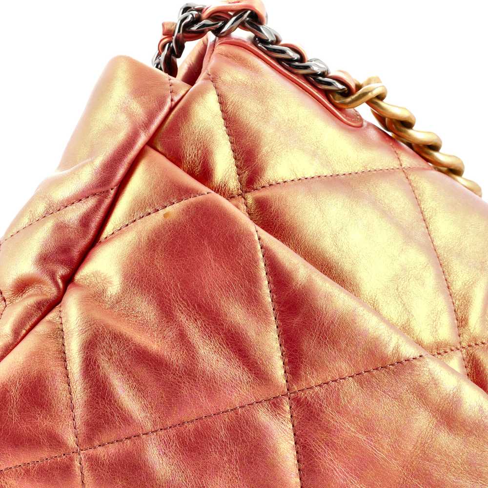 CHANEL 19 Flap Bag Quilted Iridescent Calfskin La… - image 7