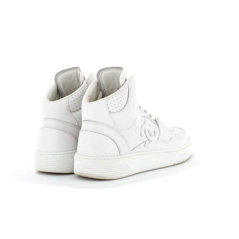 CHANEL Women's CC High-Top Sneakers Leather - image 3
