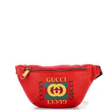 GUCCI Logo Belt Bag Printed Leather Small - image 1